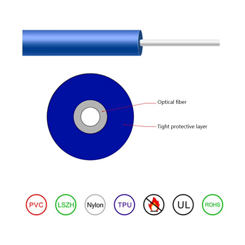 Kabel Serat Optik dengan Buffer Ketat Dalam Ruangan